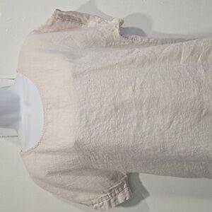 TERZO MILLENNIO 100% LINEN HI LOW TUNIC.  SIZE LARGE.   #7601